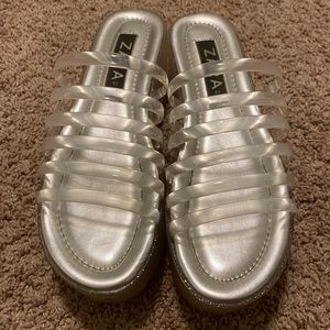Zara Platform Clear Strap Sandals